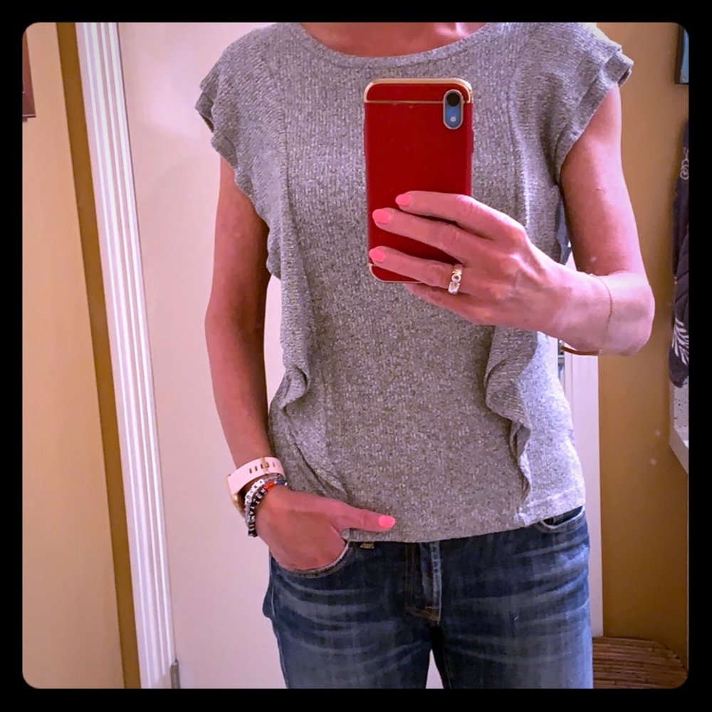 Ruffle Sweater Top